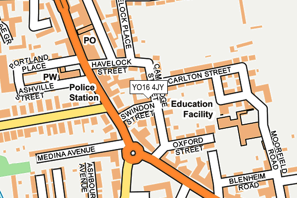 YO16 4JY map - OS OpenMap – Local (Ordnance Survey)