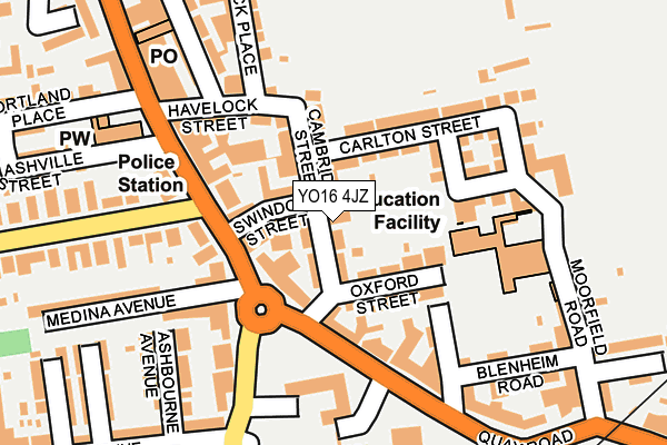 YO16 4JZ map - OS OpenMap – Local (Ordnance Survey)