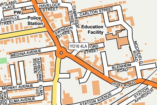 YO16 4LA map - OS OpenMap – Local (Ordnance Survey)