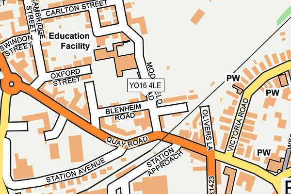 YO16 4LE map - OS OpenMap – Local (Ordnance Survey)