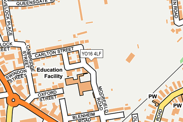 YO16 4LF map - OS OpenMap – Local (Ordnance Survey)