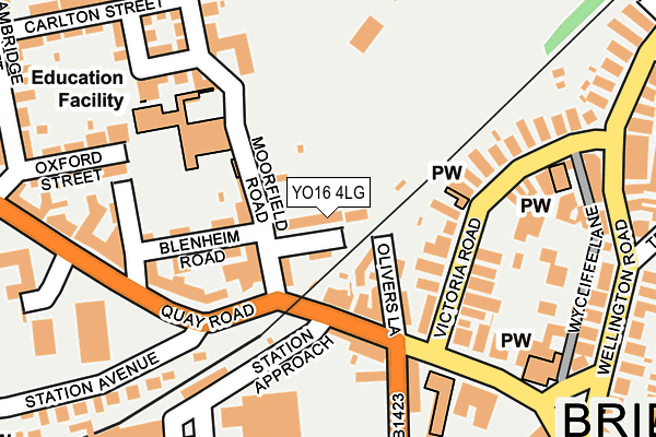 YO16 4LG map - OS OpenMap – Local (Ordnance Survey)