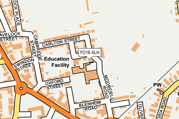 YO16 4LH map - OS OpenMap – Local (Ordnance Survey)