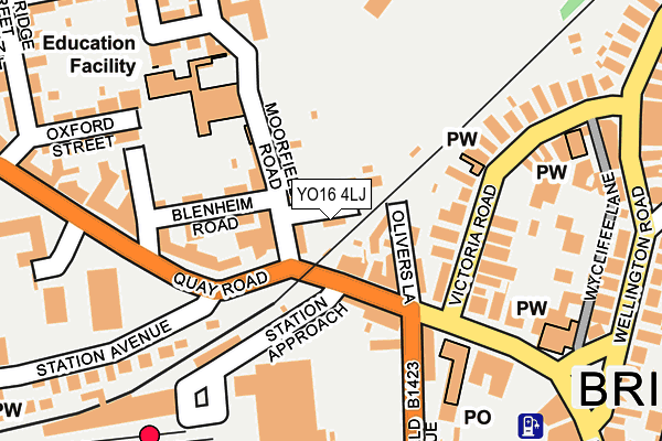 YO16 4LJ map - OS OpenMap – Local (Ordnance Survey)