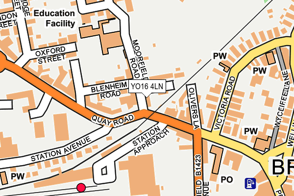 YO16 4LN map - OS OpenMap – Local (Ordnance Survey)