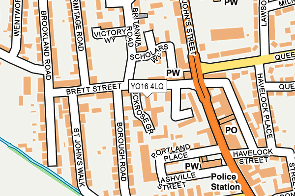 YO16 4LQ map - OS OpenMap – Local (Ordnance Survey)