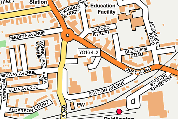 YO16 4LX map - OS OpenMap – Local (Ordnance Survey)