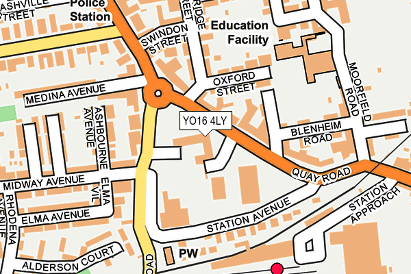 YO16 4LY map - OS OpenMap – Local (Ordnance Survey)