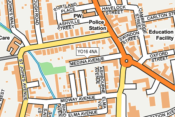 YO16 4NA map - OS OpenMap – Local (Ordnance Survey)
