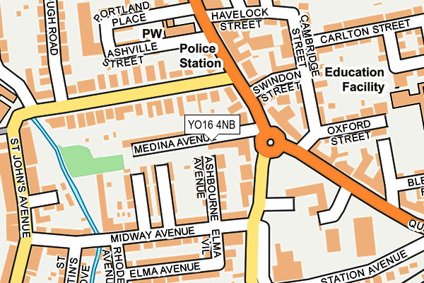 YO16 4NB map - OS OpenMap – Local (Ordnance Survey)