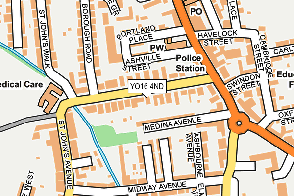 YO16 4ND map - OS OpenMap – Local (Ordnance Survey)