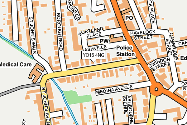 YO16 4NG map - OS OpenMap – Local (Ordnance Survey)
