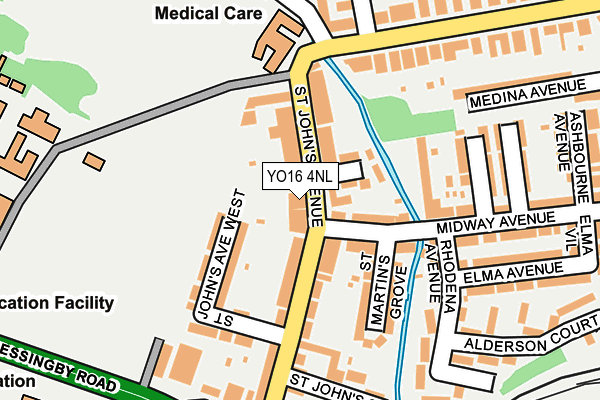 YO16 4NL map - OS OpenMap – Local (Ordnance Survey)