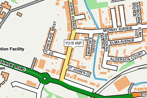 YO16 4NP map - OS OpenMap – Local (Ordnance Survey)