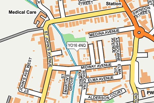 YO16 4NQ map - OS OpenMap – Local (Ordnance Survey)