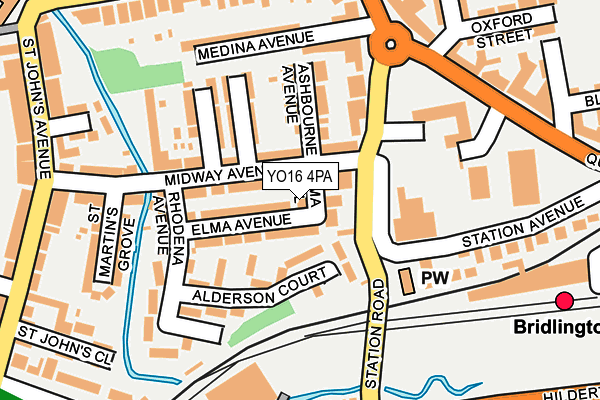 YO16 4PA map - OS OpenMap – Local (Ordnance Survey)