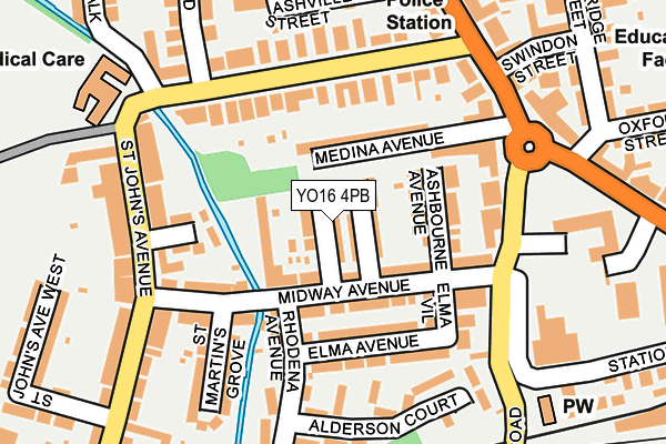 YO16 4PB map - OS OpenMap – Local (Ordnance Survey)
