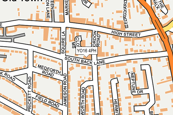 YO16 4PH map - OS OpenMap – Local (Ordnance Survey)