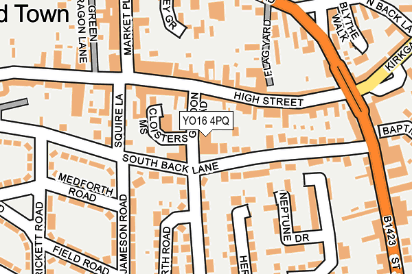 YO16 4PQ map - OS OpenMap – Local (Ordnance Survey)