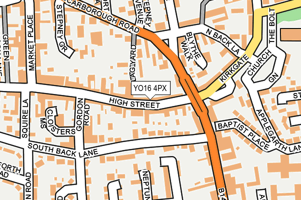 YO16 4PX map - OS OpenMap – Local (Ordnance Survey)