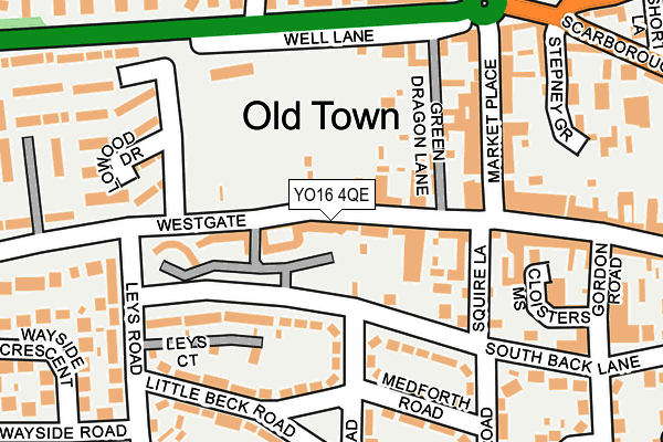 YO16 4QE map - OS OpenMap – Local (Ordnance Survey)