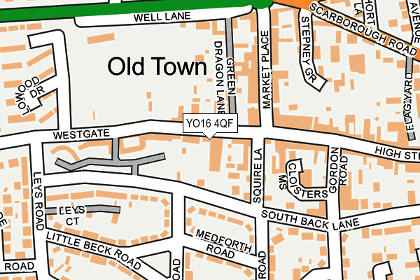 YO16 4QF map - OS OpenMap – Local (Ordnance Survey)