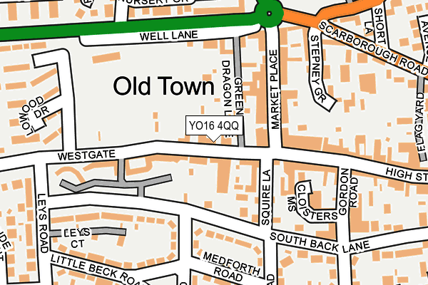 YO16 4QQ map - OS OpenMap – Local (Ordnance Survey)