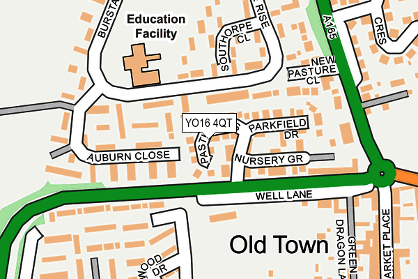 YO16 4QT map - OS OpenMap – Local (Ordnance Survey)