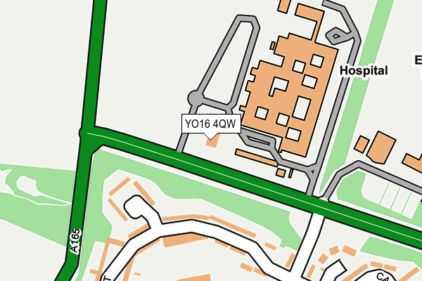 YO16 4QW map - OS OpenMap – Local (Ordnance Survey)