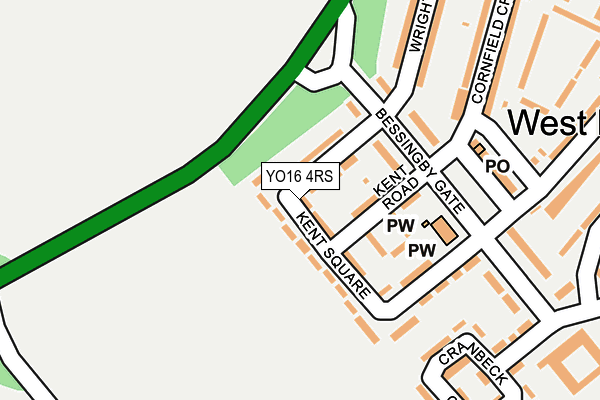YO16 4RS map - OS OpenMap – Local (Ordnance Survey)