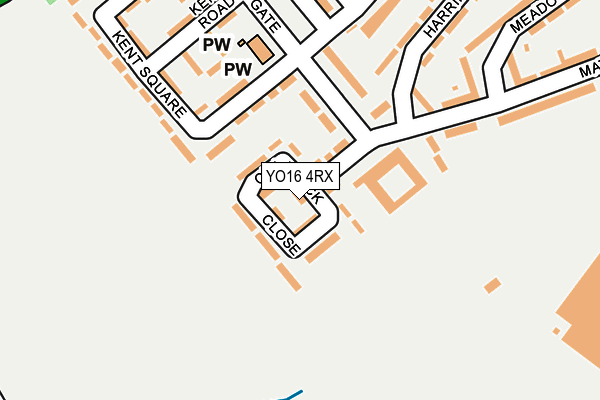 YO16 4RX map - OS OpenMap – Local (Ordnance Survey)
