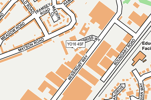 YO16 4SF map - OS OpenMap – Local (Ordnance Survey)