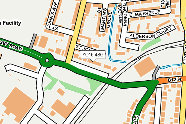 YO16 4SG map - OS OpenMap – Local (Ordnance Survey)