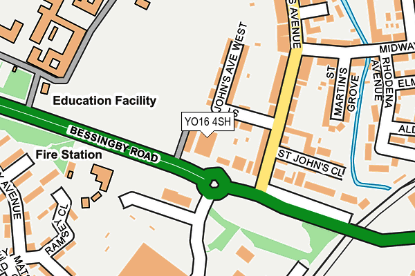 YO16 4SH map - OS OpenMap – Local (Ordnance Survey)
