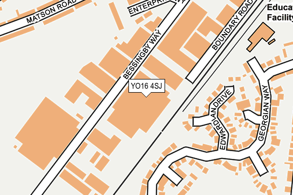 YO16 4SJ map - OS OpenMap – Local (Ordnance Survey)