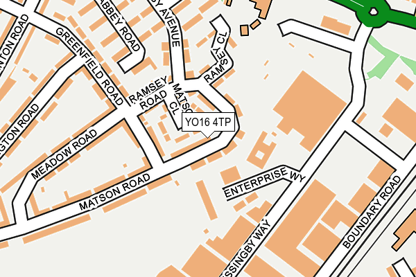 YO16 4TP map - OS OpenMap – Local (Ordnance Survey)