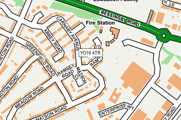 YO16 4TR map - OS OpenMap – Local (Ordnance Survey)
