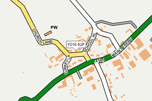 YO16 4UP map - OS OpenMap – Local (Ordnance Survey)