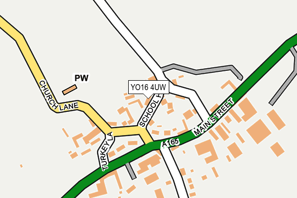 YO16 4UW map - OS OpenMap – Local (Ordnance Survey)