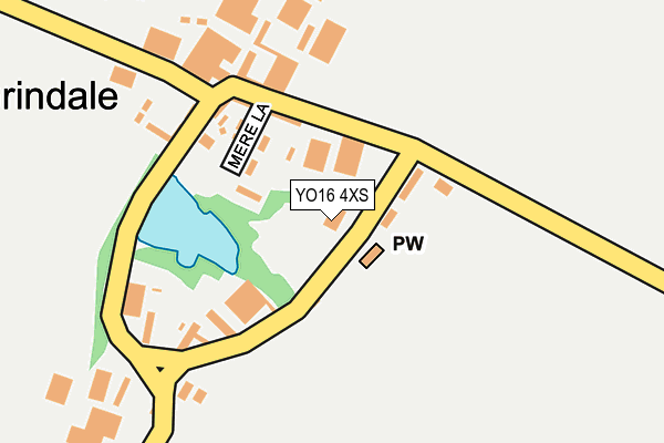 YO16 4XS map - OS OpenMap – Local (Ordnance Survey)