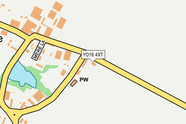 YO16 4XT map - OS OpenMap – Local (Ordnance Survey)