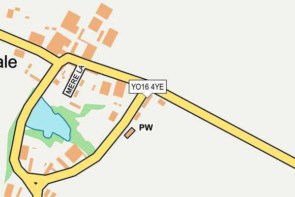 YO16 4YE map - OS OpenMap – Local (Ordnance Survey)