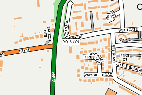 YO16 4YN map - OS OpenMap – Local (Ordnance Survey)
