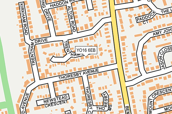 YO16 6EB map - OS OpenMap – Local (Ordnance Survey)