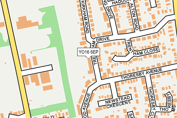 YO16 6EP map - OS OpenMap – Local (Ordnance Survey)