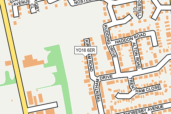 YO16 6ER map - OS OpenMap – Local (Ordnance Survey)
