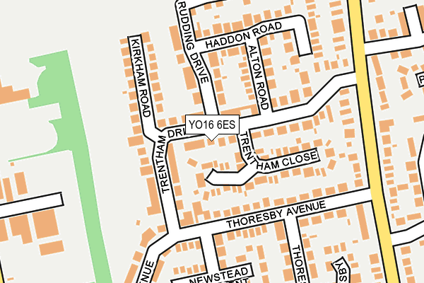 YO16 6ES map - OS OpenMap – Local (Ordnance Survey)