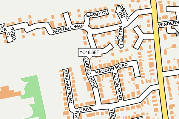 YO16 6ET map - OS OpenMap – Local (Ordnance Survey)