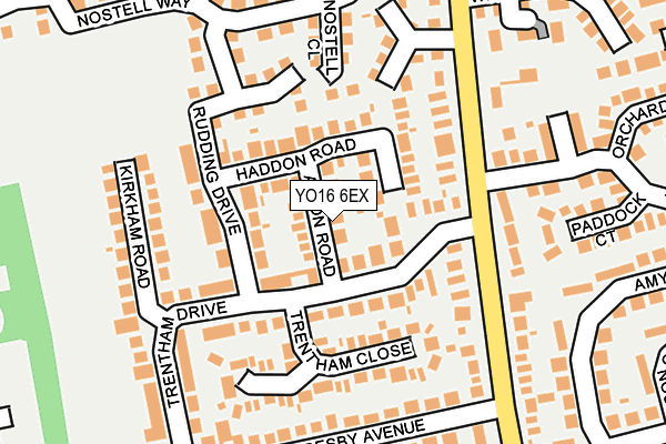 YO16 6EX map - OS OpenMap – Local (Ordnance Survey)