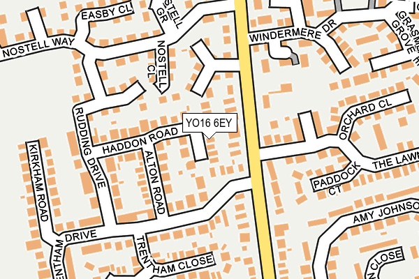 YO16 6EY map - OS OpenMap – Local (Ordnance Survey)